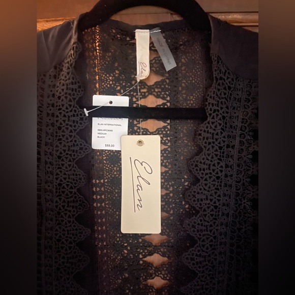 ELAN Crochet Swim Coverup/Kimono - Picture 8 of 8